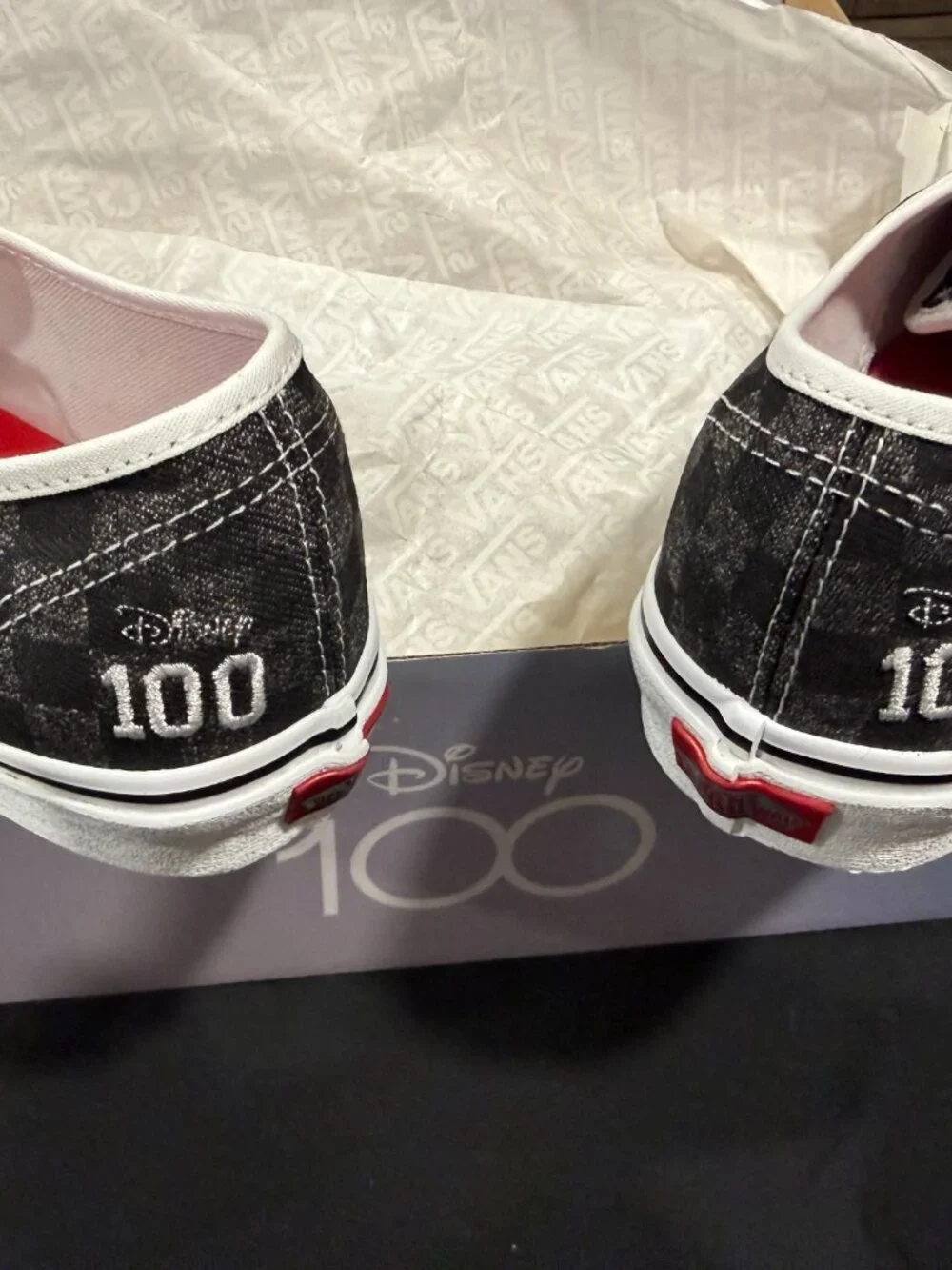 Vans x Disney 100 Authentic Mickey Minnie Shoes Mens 10.5 Womens 12 NWT Box